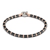 Thumbnail Image 1 of Baraka Men's Bead Bracelet with Diamond Accent Stainless Steel, Black Ceramic & 18K Rose Gold 7.5"
