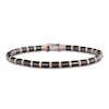 Thumbnail Image 3 of Baraka Men's Bead Bracelet with Diamond Accent Stainless Steel, Black Ceramic & 18K Rose Gold 7.5"