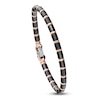 Thumbnail Image 5 of Baraka Men's Bead Bracelet with Diamond Accent Stainless Steel, Black Ceramic & 18K Rose Gold 7.5"