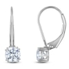 Thumbnail Image 1 of Round-Cut Lab-Grown Diamond Solitaire Drop Earrings 1 ct tw 14K White Gold (SI2/F)
