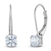Thumbnail Image 2 of Round-Cut Lab-Grown Diamond Solitaire Drop Earrings 1 ct tw 14K White Gold (SI2/F)