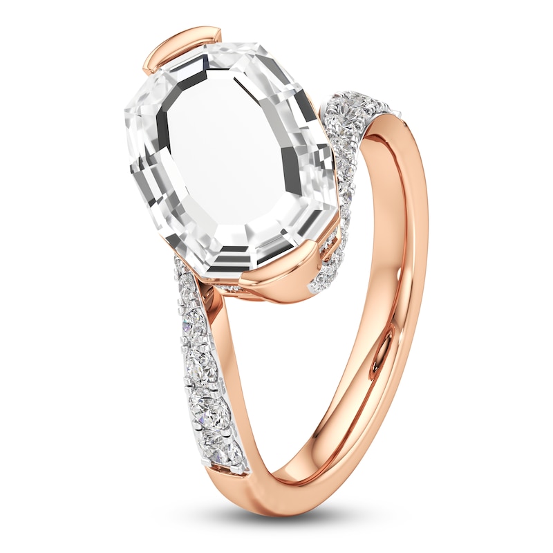 Main Image 2 of J'Lure Oval Portrait-Cut Lab-Grown Diamond Engagement Ring 3-1/2 ct tw 18K Rose Gold