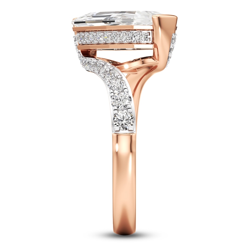 Main Image 3 of J'Lure Oval Portrait-Cut Lab-Grown Diamond Engagement Ring 3-1/2 ct tw 18K Rose Gold