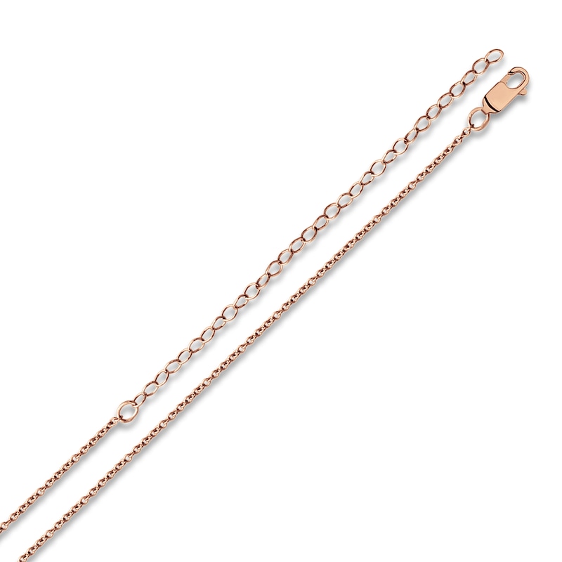 Main Image 3 of Diamond Accent Script Nameplate Necklace 14K Rose Gold 18"