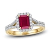 Thumbnail Image 1 of Rectangle-Cut Natural Ruby Ring 1/3 ct tw 14K Yellow Gold