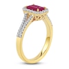 Thumbnail Image 2 of Rectangle-Cut Natural Ruby Ring 1/3 ct tw 14K Yellow Gold