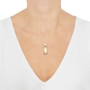 Thumbnail Image 2 of Italia D'Oro Colori Costa Black Enamel Necklace 14K Yellow Gold 18"