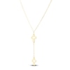 Thumbnail Image 1 of Italia D'Oro Cross Y-Drop Necklace 14K Yellow Gold 18"