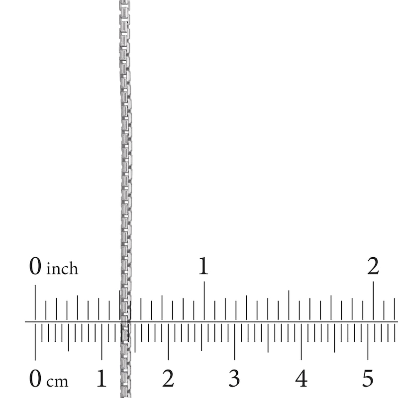 Main Image 3 of Adjustable Box Chain Necklace 1.45mm Solid Sterling Silver 24"