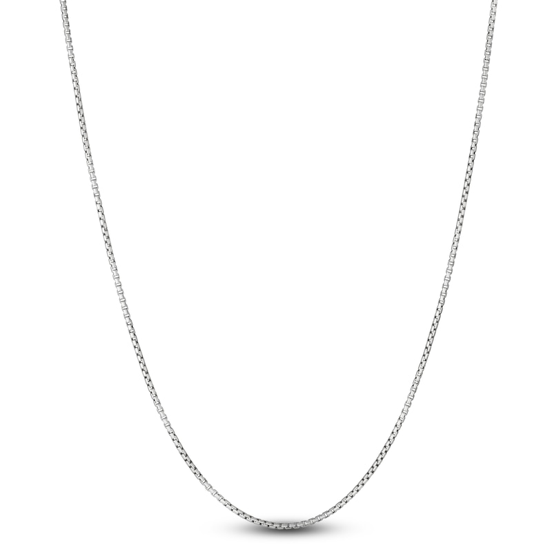 Main Image 4 of Adjustable Box Chain Necklace 1.45mm Solid Sterling Silver 24"
