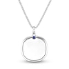 Thumbnail Image 3 of Men's Natural Blue Sapphire & Black Diamond Wolf Necklace 1/4 ct tw Sterling Silver 24"