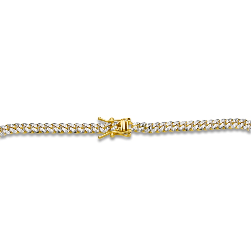 Main Image 3 of Cuban Curb Chain Necklace 4mm Solid 14K Yellow Gold 20"