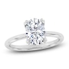 Thumbnail Image 1 of Certified Oval-Cut Diamond Solitaire Engagement Ring 2 ct tw 18K White Gold (SI2/G)