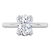 Thumbnail Image 3 of Certified Oval-Cut Diamond Solitaire Engagement Ring 2 ct tw 18K White Gold (SI2/G)