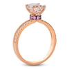 Thumbnail Image 3 of Le Vian Oval-Cut Natural Morganite & Pink Sapphire Ring 1/8 ct tw Diamonds 14K Strawberry Gold