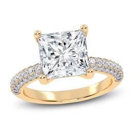 Princess-Cut Lab-Grown Diamond Engagement Ring 2-1/2 ct tw 14K Yellow Gold
