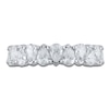 Thumbnail Image 3 of Pear-Shaped Lab-Grown Diamond Alternating Anniversary Ring 1-1/2 ct tw 14K White Gold