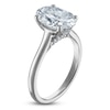 Thumbnail Image 2 of Oval-Cut Lab-Grown Diamond Solitaire Plus Engagement Ring 3 ct tw Platinum (VS2/F)