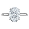 Thumbnail Image 3 of Oval-Cut Lab-Grown Diamond Solitaire Plus Engagement Ring 3 ct tw Platinum (VS2/F)