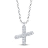 Thumbnail Image 1 of Shy Creation Diamond Letter X Pavé Necklace 1/15 ct tw 14K White Gold 18" SC55028331-X