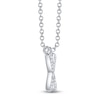 Thumbnail Image 2 of Shy Creation Diamond Letter X Pavé Necklace 1/15 ct tw 14K White Gold 18" SC55028331-X