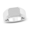 Thumbnail Image 1 of Men's Multi-Diamond Octagon Ring 1/4 ct tw Sterling Silver