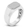 Thumbnail Image 2 of Men's Multi-Diamond Octagon Ring 1/4 ct tw Sterling Silver