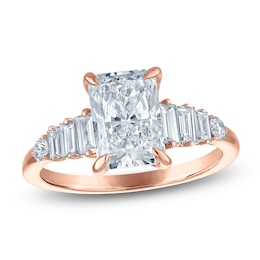 Vera Wang VOW Radiant-Cut Lab-Grown Diamond Engagement Ring 2-5/8 ct tw 14K Rose Gold