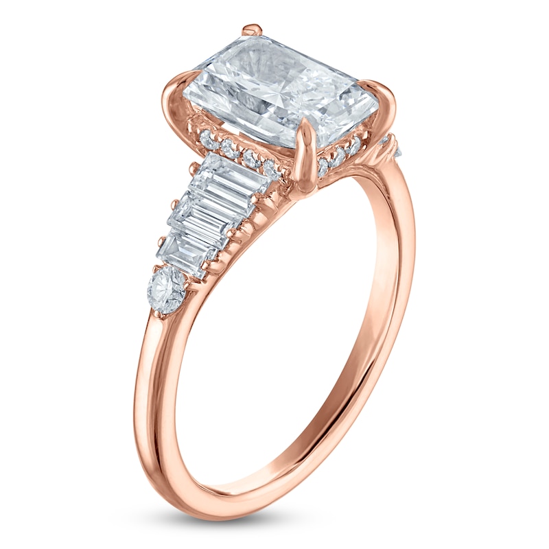 Main Image 2 of Vera Wang VOW Radiant-Cut Lab-Grown Diamond Engagement Ring 2-5/8 ct tw 14K Rose Gold