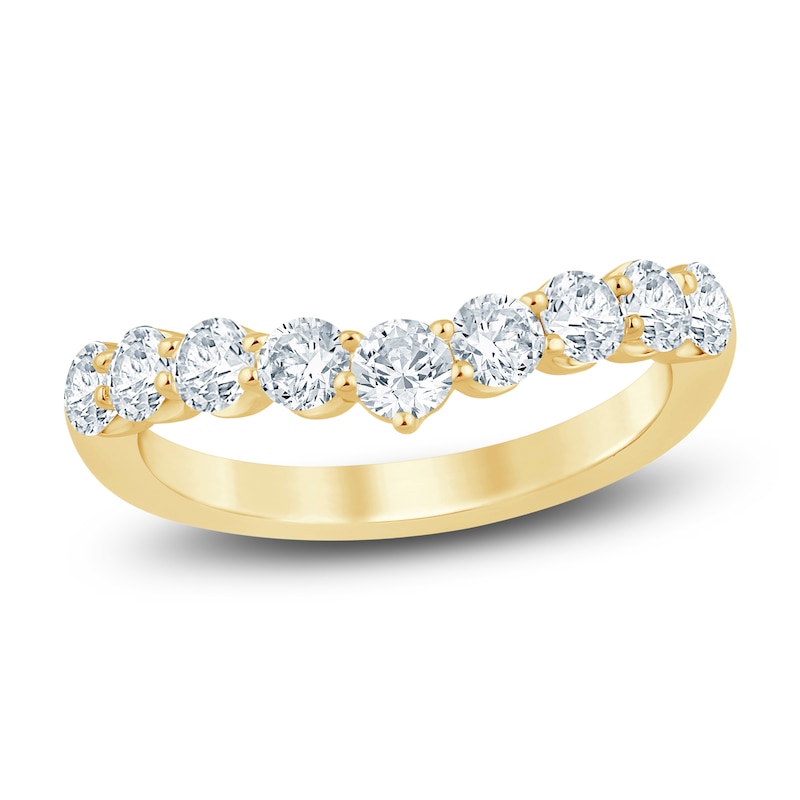 Main Image 1 of Lab-Grown Diamond Contour Anniversary Ring 1 ct tw 14K Yellow Gold