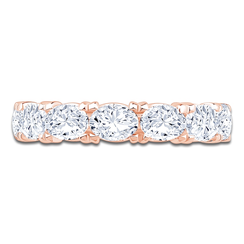 Main Image 3 of Certified Oval-Cut Diamond Anniversary Ring 1-5/8 ct tw 18K Rose Gold