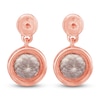 Thumbnail Image 2 of Natural Morganite & Diamond Drop Earrings 1/10 ct tw 10K Rose Gold
