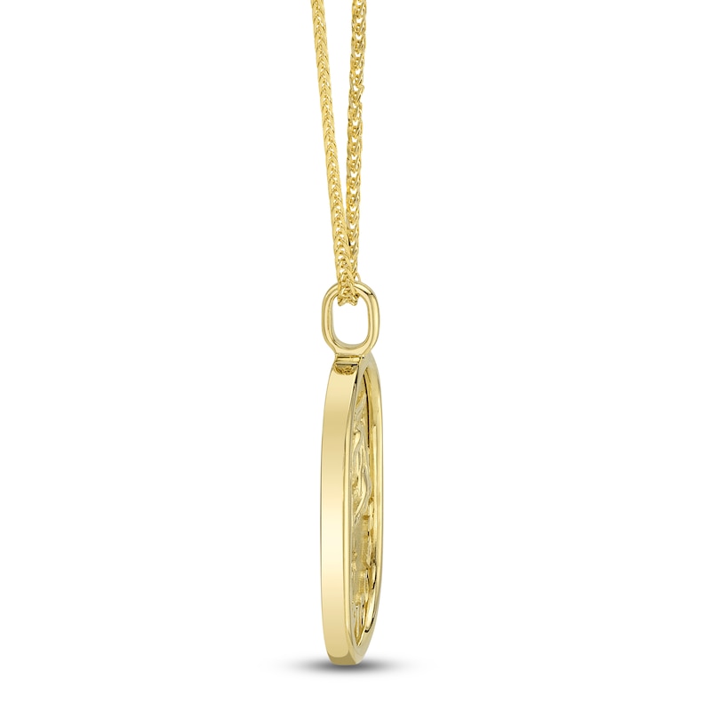 Main Image 2 of Shy Creation Diamond Accent Zodiac Capricorn Necklace 14K Yellow Gold 18"
