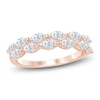 Thumbnail Image 1 of Certified Marquise-Cut Diamond Two-Row Wedding Band 1 ct tw 14K Rose Gold