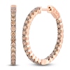 Thumbnail Image 1 of Le Vian Chocolate Diamond Inside Out Hoop Earrings 2 ct tw 14K Strawberry Gold