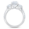 Thumbnail Image 2 of Oval & Round-Cut Lab-Grown Diamond Three-Stone Engagement Ring 3 ct tw Platinum