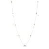 Thumbnail Image 1 of Natural Peridot Bezel-Set Station Necklace Sterling Silver 18"