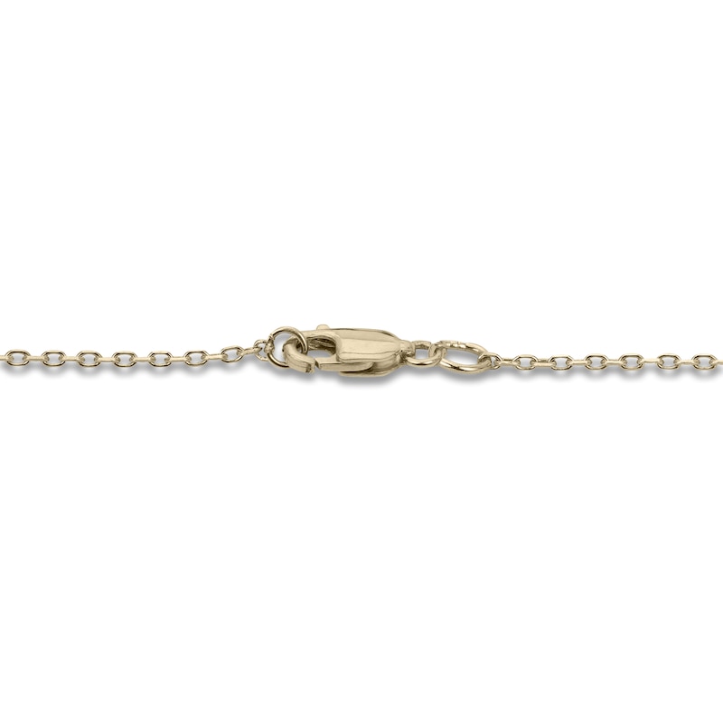 Main Image 3 of Pear-Shaped Lab-Grown Diamond & Cultured Pearl Necklace 1/2 ct tw 14K Yellow Gold 18"