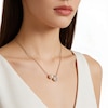 Thumbnail Image 4 of Pear-Shaped Lab-Grown Diamond & Cultured Pearl Necklace 1/2 ct tw 14K Yellow Gold 18"