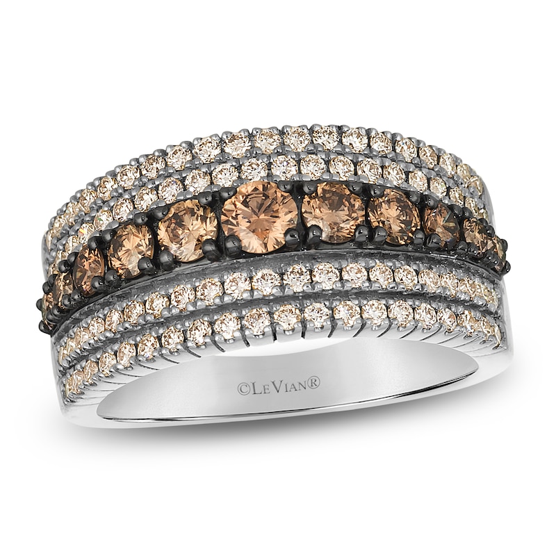 Main Image 1 of Le Vian Diamond Multi-Row Ring 1-1/3 ct tw 14K Vanilla Gold