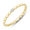 Thumbnail Image 2 of Shy ICON Lumeria Baguette & Round-Cut Multi-Diamond Pillow Link Bangle Bracelet 1/10 ct tw 14K Yellow Gold B22001553V4ZM