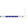 Thumbnail Image 3 of Blue & White Lab-Created Sapphire Tennis Necklace Sterling Silver 17"