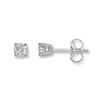 Diamond Solitaire Earrings 1/3 ct tw Round-cut 14K White Gold (I2/I)