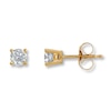 Thumbnail Image 1 of Diamond Earrings 1/2 ct tw Round-Cut 14K Yellow Gold (I2/I)