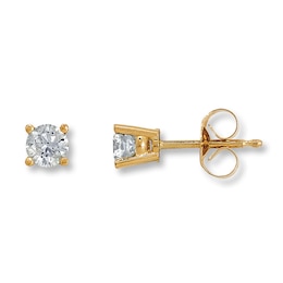 Diamond Earrings 1/2 ct tw Round-Cut 14K Yellow Gold (I2/I)