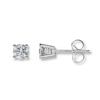 Thumbnail Image 1 of Diamond Solitaire Earrings 1/2 ct tw Round-cut 14K White Gold (I2/I)