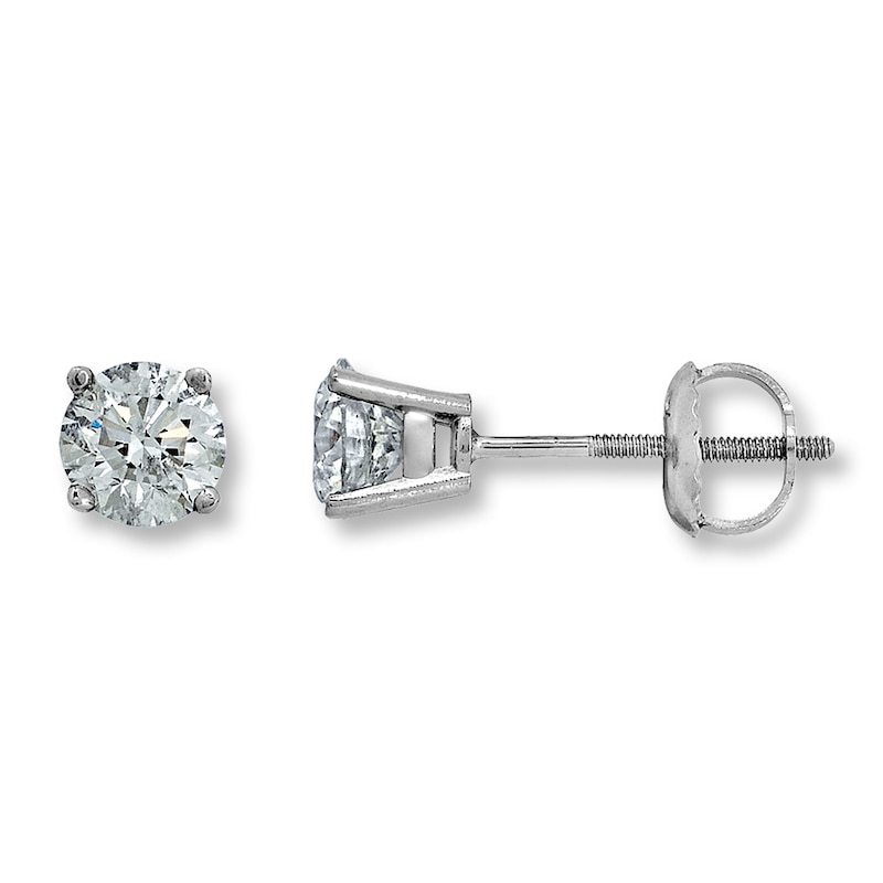 Certified Diamonds 1/4 ct tw Round-cut 18K White Gold Earrings (I1/I)