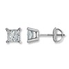 Thumbnail Image 1 of Certified Diamond Earrings 1/2 ct tw Princess-cut 18K White Gold (I1/I)