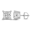 Thumbnail Image 1 of Certified Diamond Earrings 1 ct tw Princess-cut 18K White Gold (I1/I)