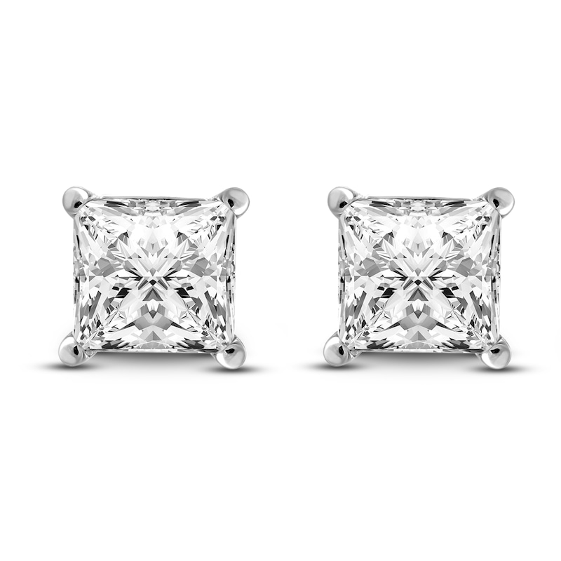 Main Image 1 of Diamond Earrings 2 ct tw Princess-cut 14K White Gold (I2/I)